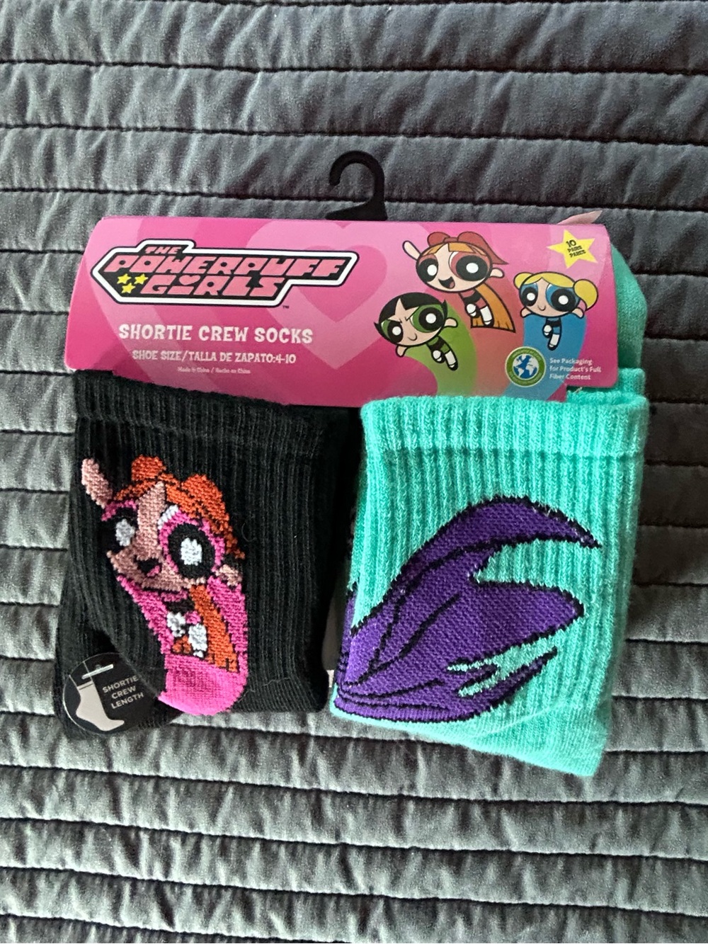The PowerPuff Girls woman’s Shortie Crew Socks - Official Cartoon Design
